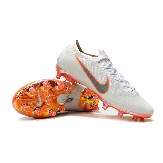 Kopačky Nike Mercurial Vapor XII Elite AG Bílý Stříbrný oranžový