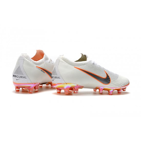 Kopačky Nike Mercurial Vapor XII Elite AG Bílý Stříbrný oranžový