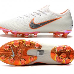 Kopačky Nike Mercurial Vapor XII Elite AG Bílý Stříbrný oranžový