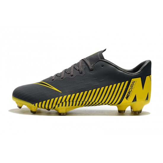 Kopačky Nike Mercurial Vapor XII PRO FG Dark Šedá Žlutá