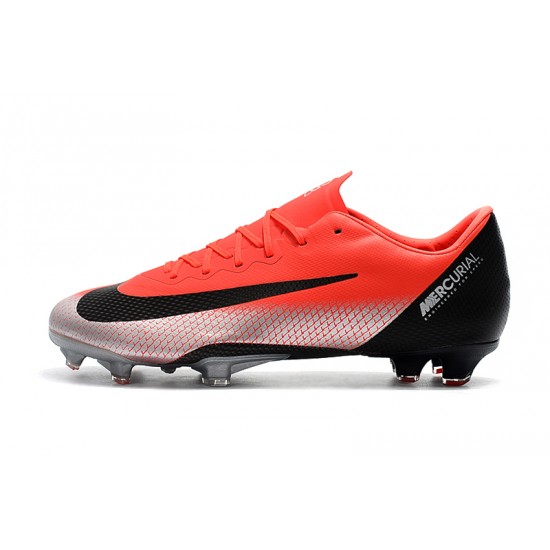 Kopačky Nike Mercurial Vapor XII PRO FG Červené Stříbrný