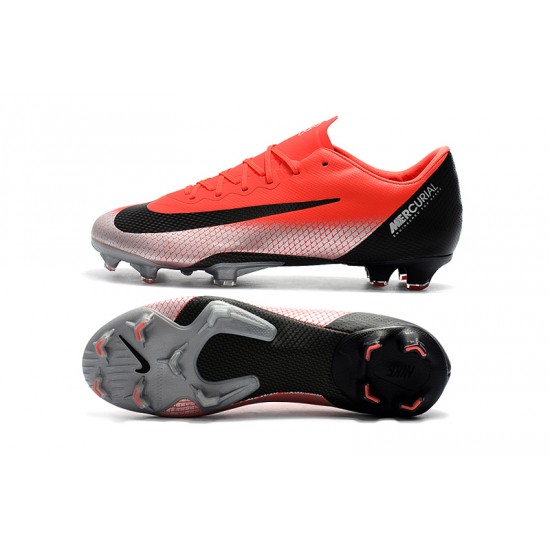 Kopačky Nike Mercurial Vapor XII PRO FG Červené Stříbrný