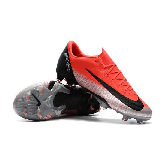 Kopačky Nike Mercurial Vapor XII PRO FG Červené Stříbrný