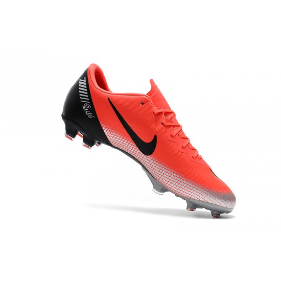 Kopačky Nike Mercurial Vapor XII PRO FG Červené Stříbrný