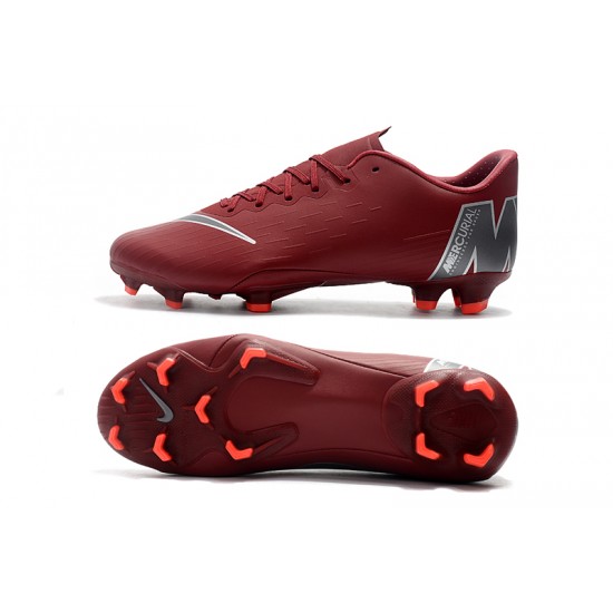 Kopačky Nike Mercurial Vapor XII PRO FG Víno Červené Šedá