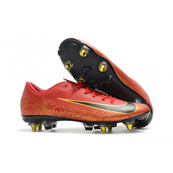 Kopačky Nike Mercurial Vapor XII PRO SG Červené Zlatý