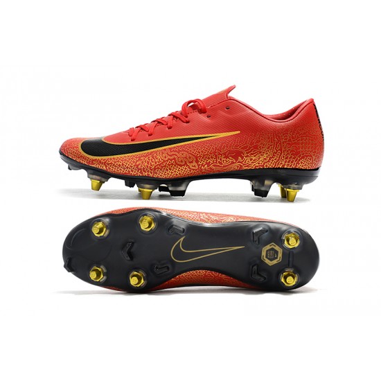 Kopačky Nike Mercurial Vapor XII PRO SG Červené Zlatý