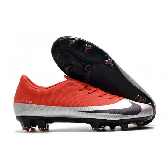 Kopačky Nike Mercurial Vapor XIII FG Červené Stříbrný