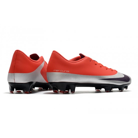 Kopačky Nike Mercurial Vapor XIII FG Červené Stříbrný