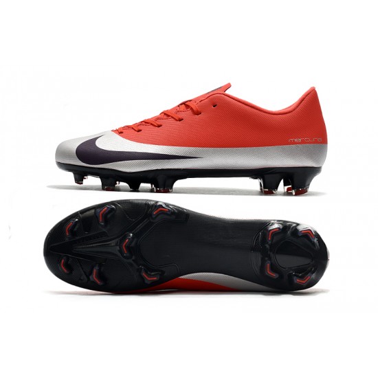 Kopačky Nike Mercurial Vapor XIII FG Červené Stříbrný