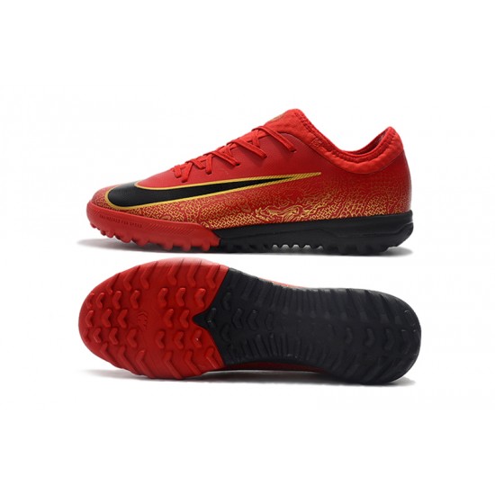 Kopačky Nike Mercurial VaporX VII Pro TF Červené Zlatý