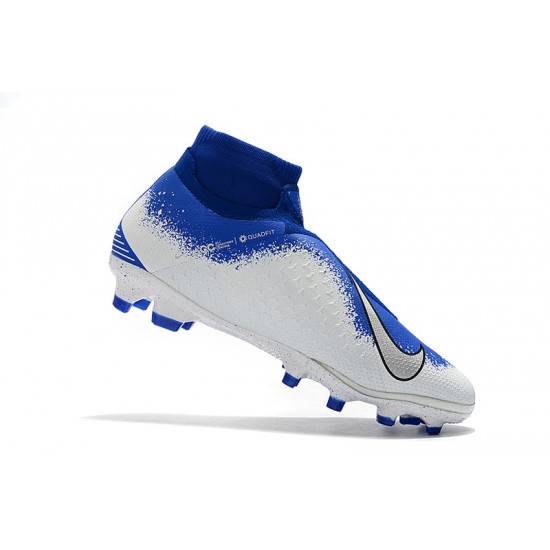 Kopačky Nike Phantom VSN Elite DF FG Bezcenný Modrý Bílý Stříbrný