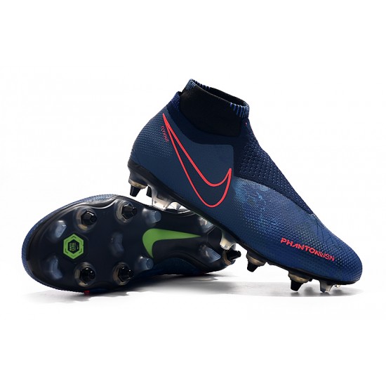 Kopačky Nike Phantom VSN Elite DF SG-Pro Anti Clog Královská modrá Červené