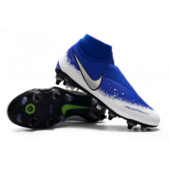 Kopačky Nike Phantom VSN Elite DF SG-Pro Anti Clog Bezcenný Modrý Bílý Stříbrný