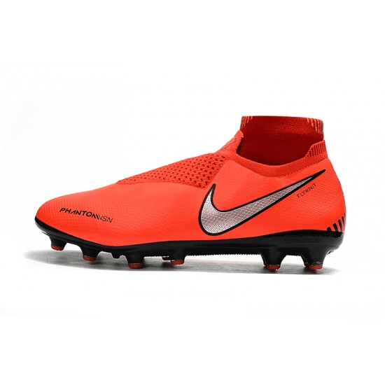 Kopačky Nike Phantom VSN Shadow Elite DF AG Bezcenný oranžový Stříbrný