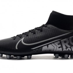 Kopačky Nike Superfly VII Academy CR7 AG Černá Stříbrný