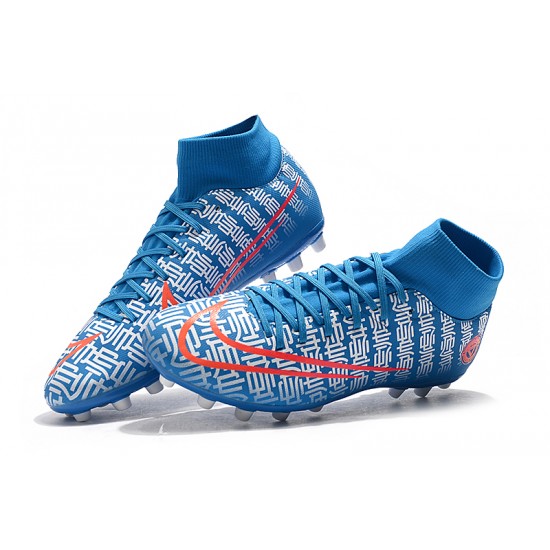 Kopačky Nike Superfly VII Academy CR7 AG Modrý Bílý