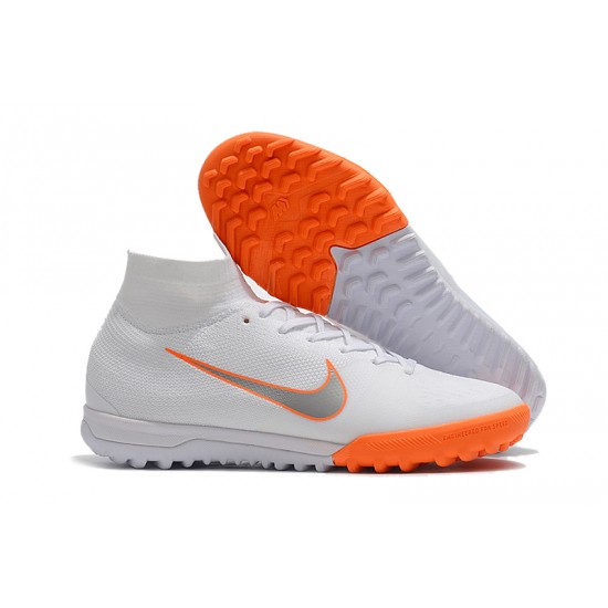 Kopačky Nike SuperflyX 6 Elite TF Bílý Stříbrný oranžový