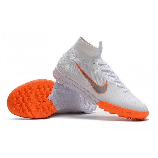 Kopačky Nike SuperflyX 6 Elite TF Bílý Stříbrný oranžový