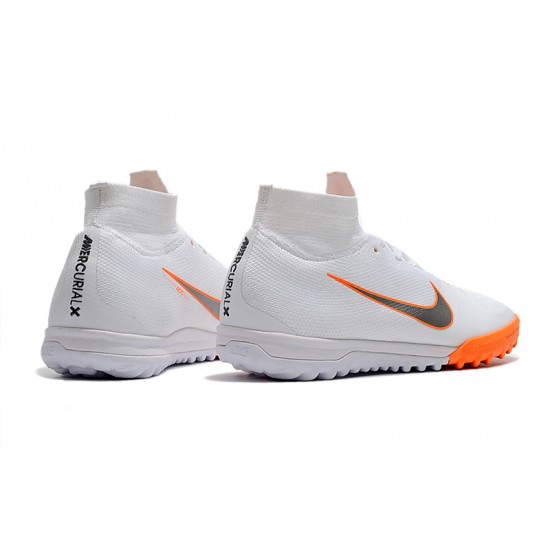 Kopačky Nike SuperflyX 6 Elite TF Bílý Stříbrný oranžový