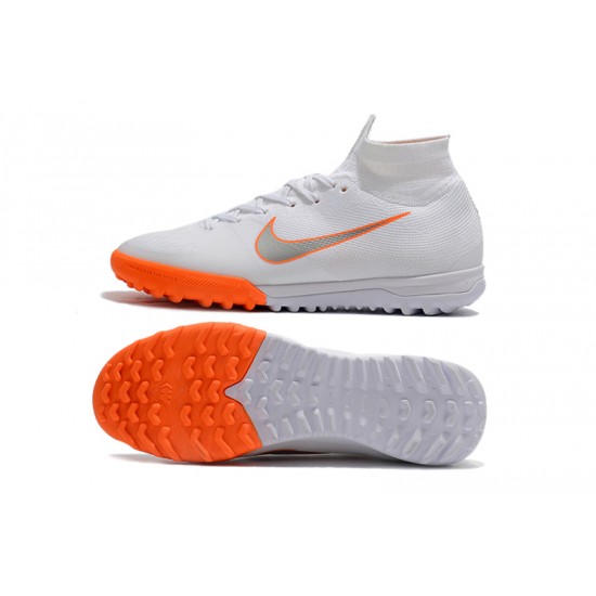 Kopačky Nike SuperflyX 6 Elite TF Bílý Stříbrný oranžový