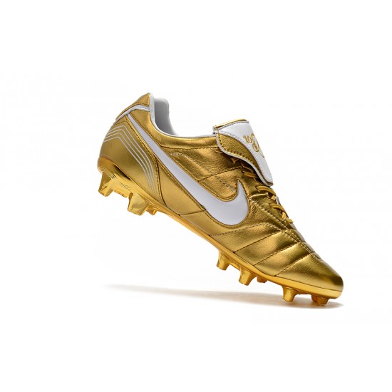 Kopačky Nike Tiempo Legend 7 R10 Elite FG Zlatý Bílý