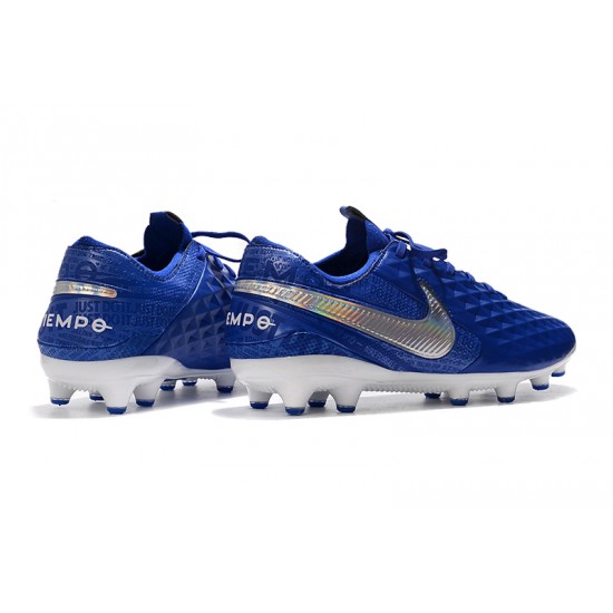 Kopačky Nike Tiempo Legend 8 Elite AG Modrý Stříbrný