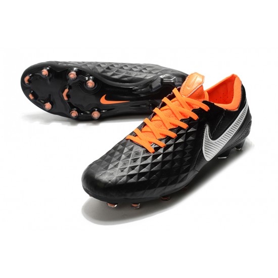 Kopačky Nike Tiempo Legend 8 Elite FG Černá Stříbrný oranžový