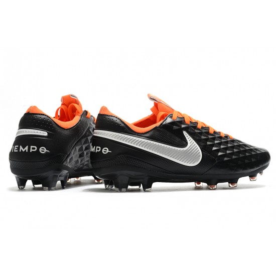 Kopačky Nike Tiempo Legend 8 Elite FG Černá Stříbrný oranžový