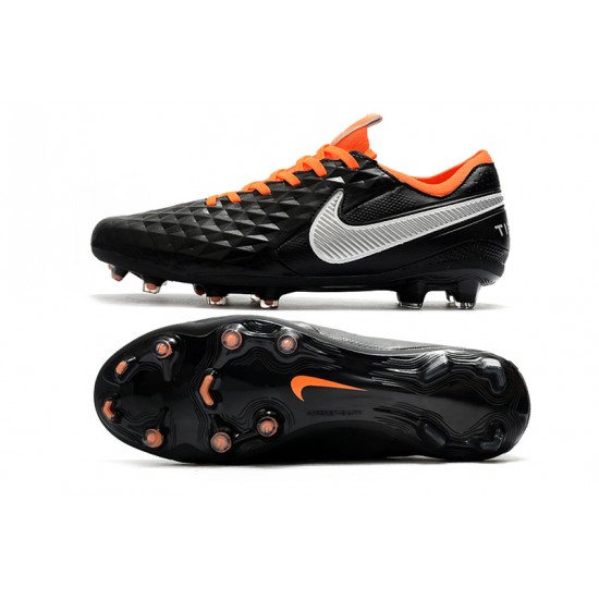 Kopačky Nike Tiempo Legend 8 Elite FG Černá Stříbrný oranžový