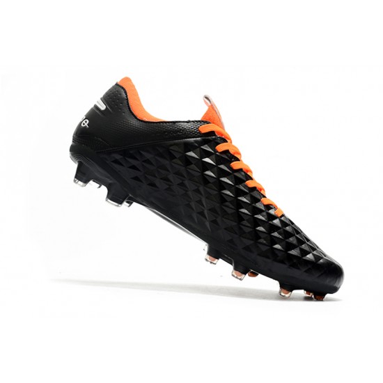 Kopačky Nike Tiempo Legend 8 Elite FG Černá Stříbrný oranžový