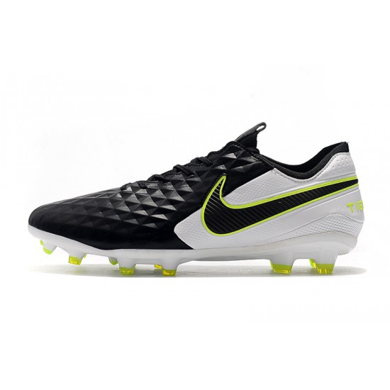 Kopačky Nike Tiempo Legend 8 Elite FG Černá Bílý Neon Zelená