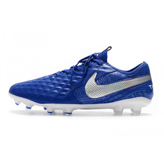 Kopačky Nike Tiempo Legend 8 Elite FG Modrý Stříbrný