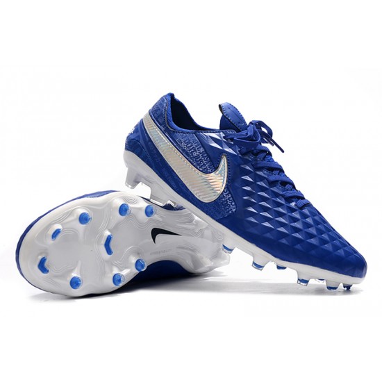 Kopačky Nike Tiempo Legend 8 Elite FG Modrý Stříbrný