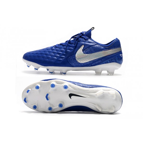 Kopačky Nike Tiempo Legend 8 Elite FG Modrý Stříbrný