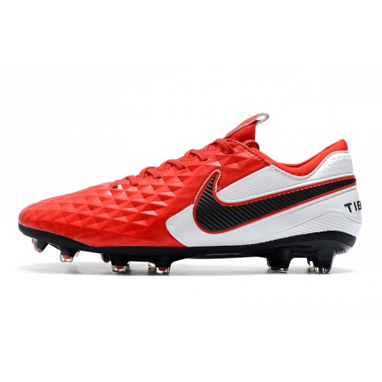 Kopačky Nike Tiempo Legend 8 Elite FG Červené Bílý Černá