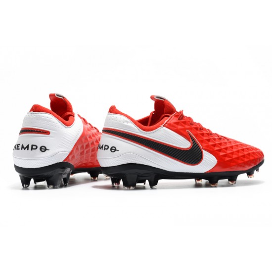 Kopačky Nike Tiempo Legend 8 Elite FG Červené Bílý Černá