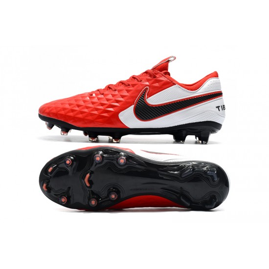 Kopačky Nike Tiempo Legend 8 Elite FG Červené Bílý Černá