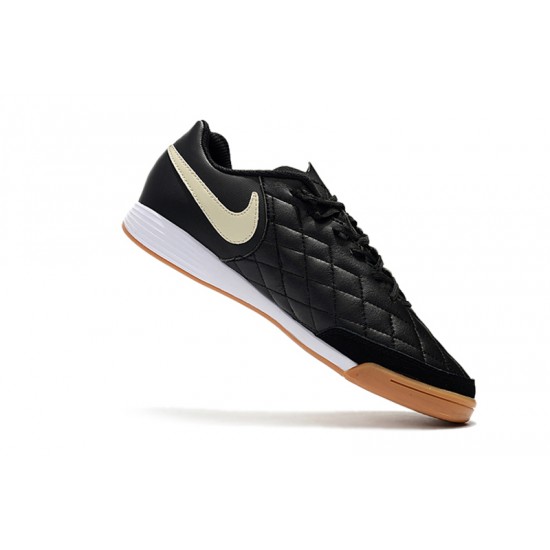 Kopačky Nike Tiempo Ligera IV IC Leather Černá Bílý