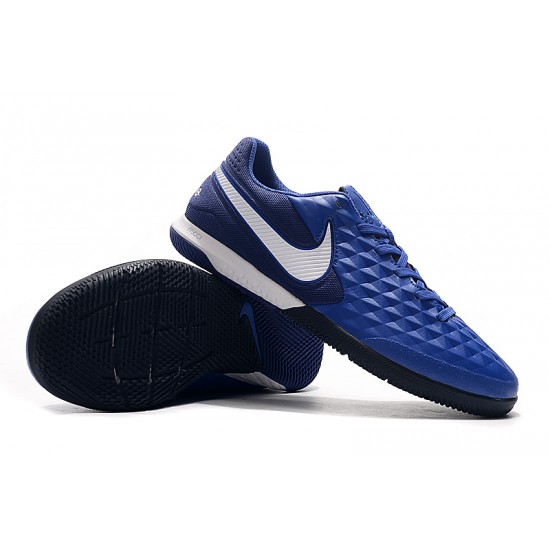 Kopačky Nike Tiempo Lunar Legend VIII Pro IC Modrý Bílý