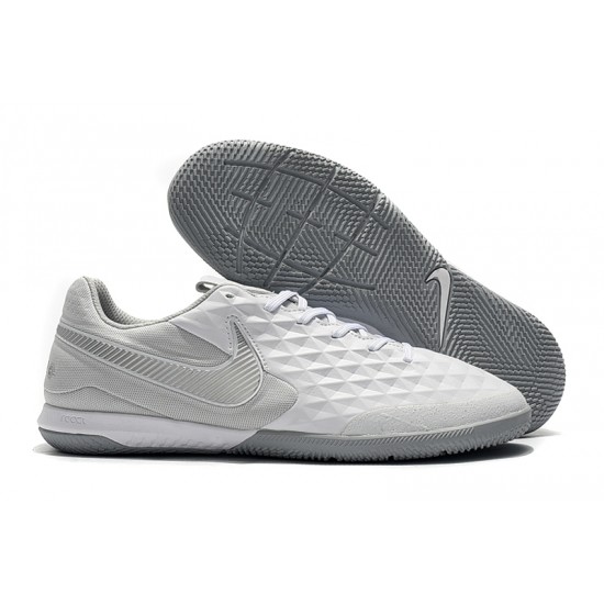 Kopačky Nike Tiempo Lunar Legend VIII Pro IC Bílý Stříbrný