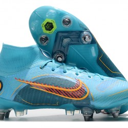 Kopačky Nike Mercurial Superfiy VIII Elite SG PRO Anti Clog High-top Modrý