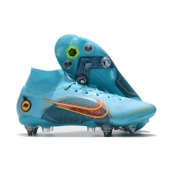 Kopačky Nike Mercurial Superfiy VIII Elite SG PRO Anti Clog High-top Modrý