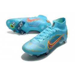 Kopačky Nike Mercurial Superfiy VIII Elite SG PRO Anti Clog High-top Modrý