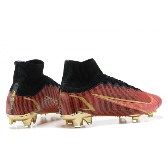 Kopačky Nike Mercurial Superfly 8 Elite FG High-top Černá Hnědý Zlato