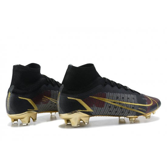 Kopačky Nike Mercurial Superfly 8 Elite FG High-top Černá Zlato