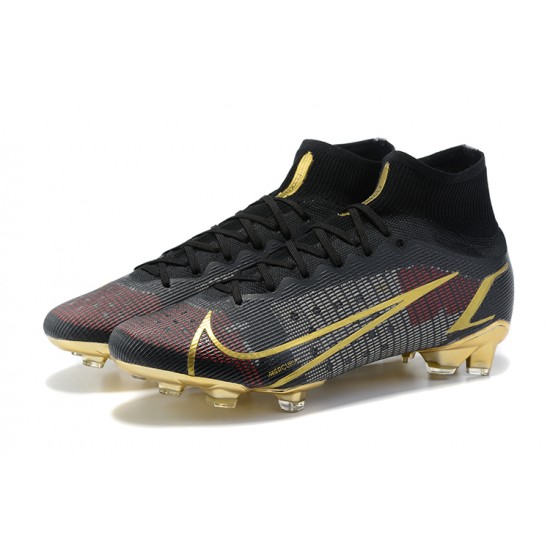 Kopačky Nike Mercurial Superfly 8 Elite FG High-top Černá Zlato