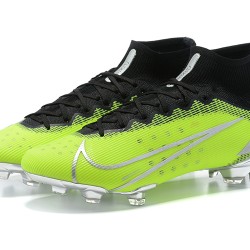 Kopačky Nike Mercurial Superfly 8 Elite FG High-top Černá Zelená Sliver