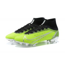 Kopačky Nike Mercurial Superfly 8 Elite FG High-top Černá Zelená Sliver