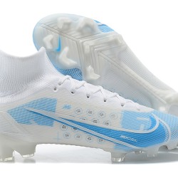 Kopačky Nike Mercurial Superfly 8 Elite FG High-top Modrý Bílý